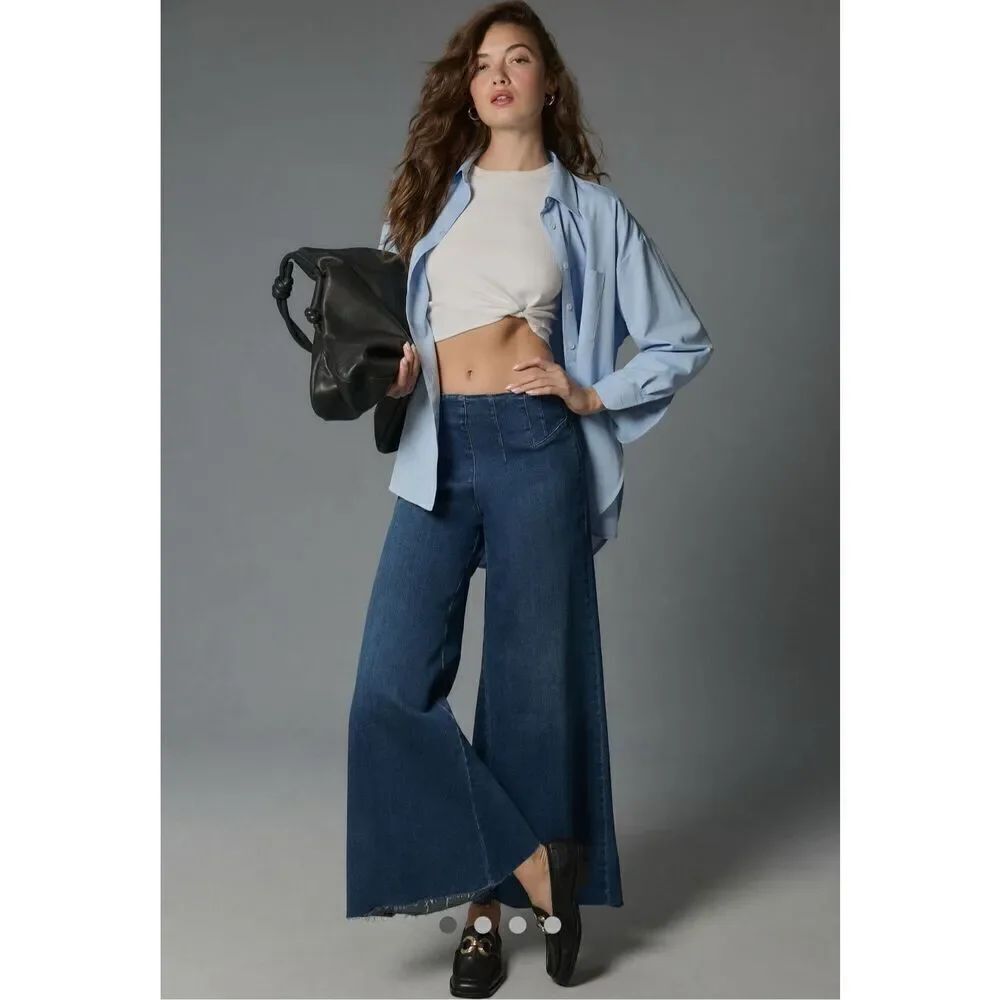 NWT Pilcro A-Line Trapeze High-Rise Wide Leg Jeans